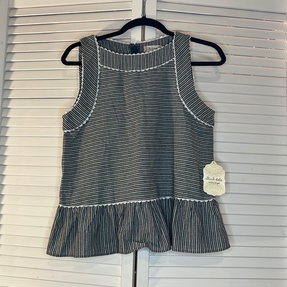 Altar'd State Tops - ALTARD STATE SLEEVELESS STRIPED PEPLUM BLOUSE WOMEN SIZE S TANK TOP